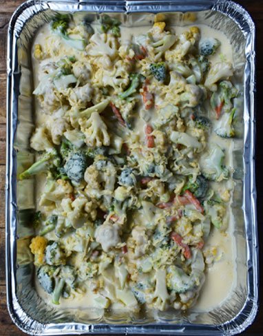 Cheesey Broccoli & Cauliflower Food Tray