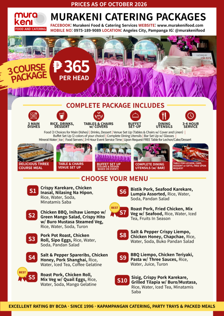 3 Course Catering Package by Murakeni