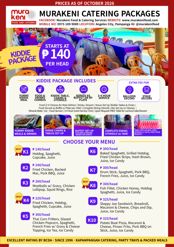 Kiddie Catering Package by Murakeni