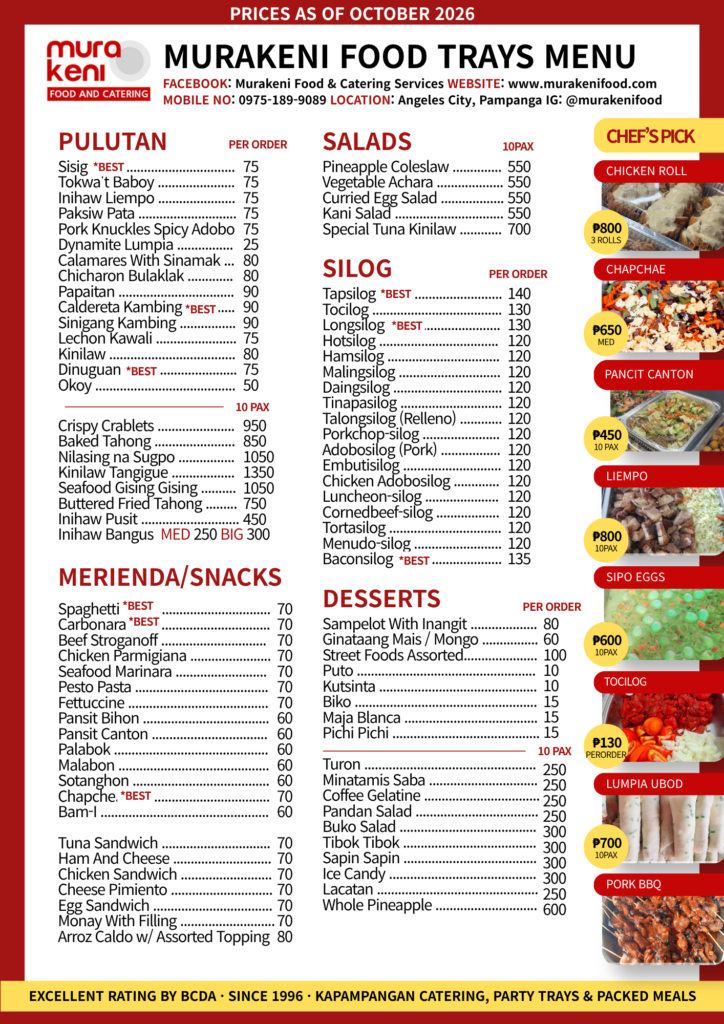 Food Trays - Pulutan, Silog by Murakeni